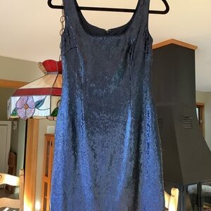 Navy blue classic cocktail dress